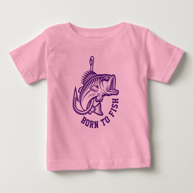 T-shirt Pour Bébé Né au poisson (Devant)