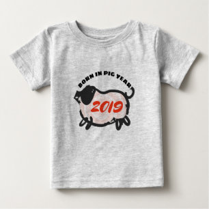 T-shirt Pour Bébé Né en chinois Cochon Année 2019 Tee Baby Tee