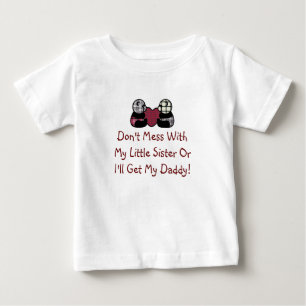 T-shirt Pour Bébé Ne manquez pas avec la petite soeur