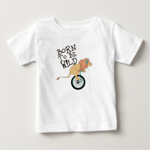 T-shirt Pour Bébé Né Pour Être Un Lion Sauvage
