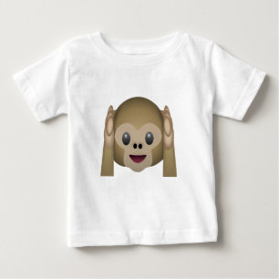 T-shirt Pour Bébé N'entendez aucun singe mauvais Emoji