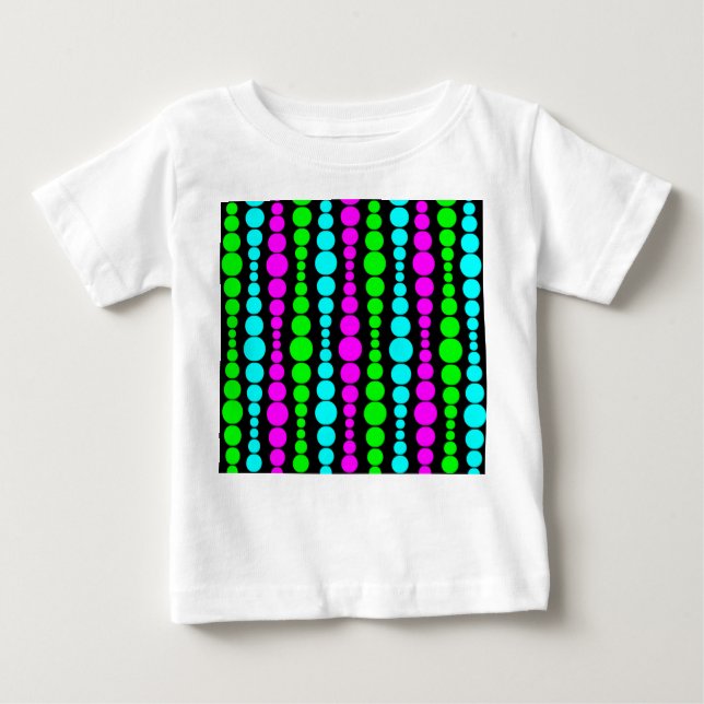 T-shirt Pour Bébé Neon Modern Rectangles (Devant)
