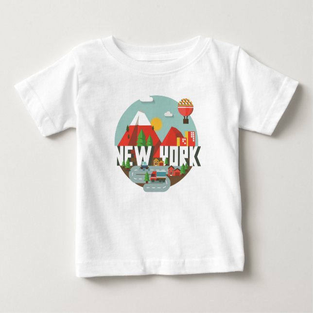 T-shirt Pour Bébé New York en design (Devant)