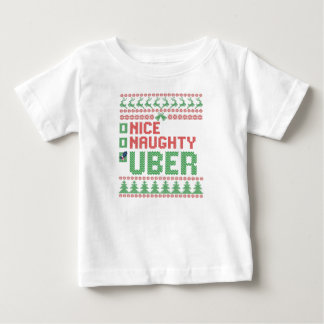 T-shirt Pour Bébé Nice Naughty Uber Funny Christmas Matching Cadeau
