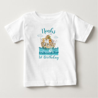T-shirt Pour Bébé Noah's ark Anniversaire Nom chemise