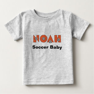 T-shirt Pour Bébé Noé dans l'orange du football