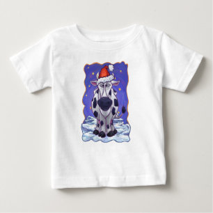 T-shirt Pour Bébé Noël à la vache