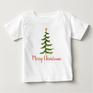 T-shirt Pour Bébé Noël Arbre Joyeux Noël 
