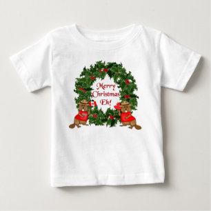 T-shirt Pour Bébé Noël canadien