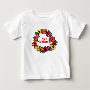 T-shirt Pour Bébé Noël de Hawaïen de Lei