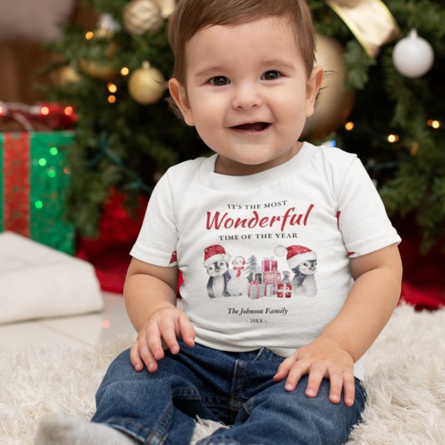 T-shirt Pour Bébé Noël d'hiver Thème (Créateur téléchargé)