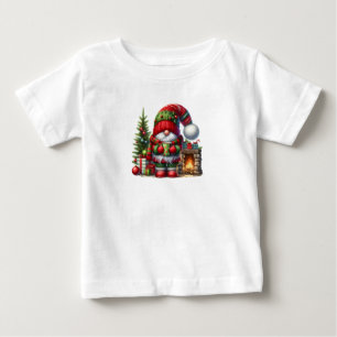 T-shirt Pour Bébé Noël Gnome Art Cosy – Fêtes de fin d'année