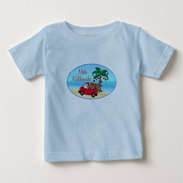 T-shirt Pour Bébé Noël hawaïen (Devant)