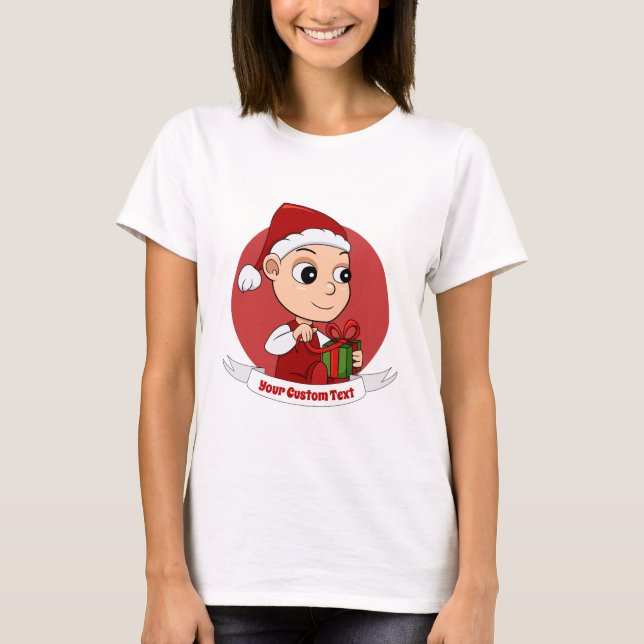 T-Shirt pour bébé Noël mignon (Devant)