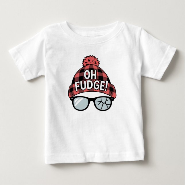 T-shirt Pour Bébé Noël Oh Fudge Noël vacances vacances drôle (Devant)