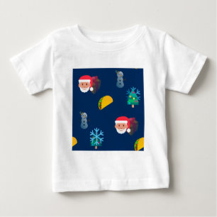 T-shirt Pour Bébé noël taco emoji