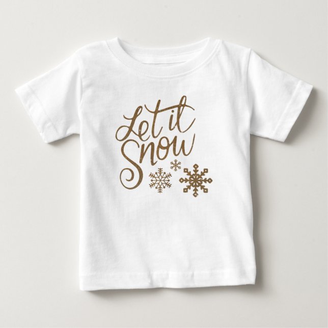 T-shirt Pour Bébé Noël vacances hiver neige (Devant)