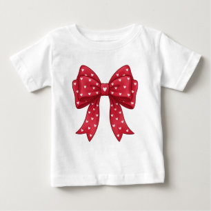 T-shirt Pour Bébé Nœud papillon rouge élégant minimaliste Coquette a