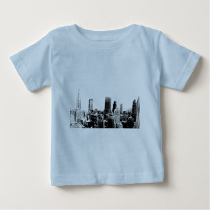T-shirt Pour Bébé Noir et blanc New York City