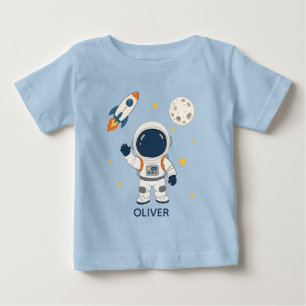 T-shirt Pour Bébé Nom d'aventure spatiale de fusée d'astronaute mign