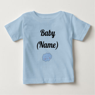 T-shirt Pour Bébé Nom de bébé personnalisé Cloud souriant