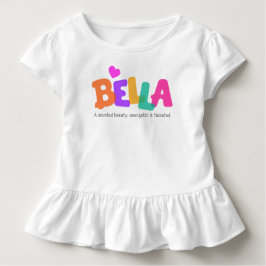 T-shirt Pour Bébé Nom de Bella signifiant filles lettres bulles vête