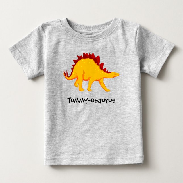 T-shirt Pour Bébé Nom de votre enfant Dinosaur Design Tee - shirt (Devant)