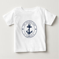 Nom du bateau Ancre bleue marine marine sur mesure
