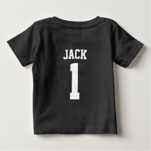 T-shirt Pour Bébé Nom et nombre faits sur commande du football du