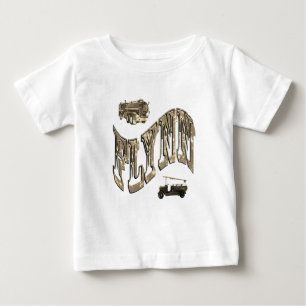 T-shirt Pour Bébé Nom Flynn, avec camions de pompiers,