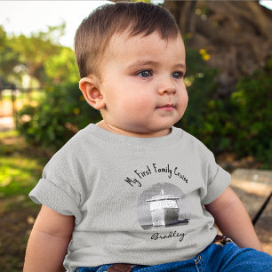 T-shirt Pour Bébé Nom, Ma première croisière en famille 3mois à 24mo