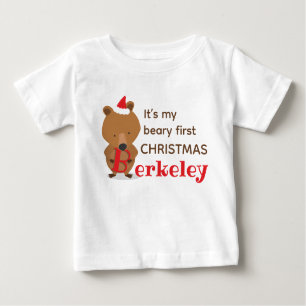 T-shirt Pour Bébé Nom Ours 1er Noël