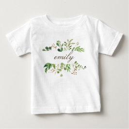 T-shirt Pour Bébé Nom personnalisé vert bébé