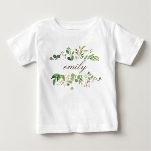 T-shirt Pour Bébé Nom personnalisé vert bébé