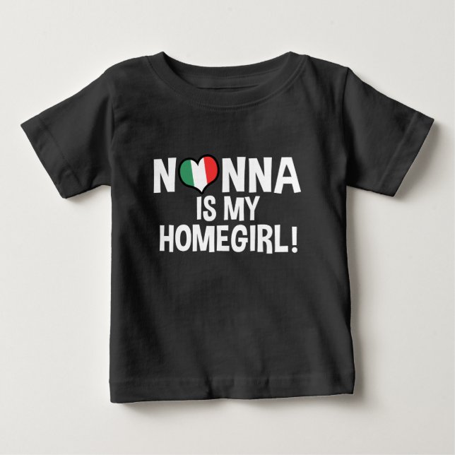 T-shirt Pour Bébé Nonna est ma fille (Devant)