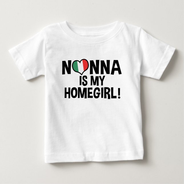 T-shirt Pour Bébé Nonna est ma fille (Devant)