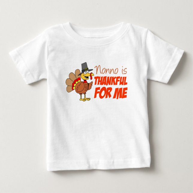 T-shirt Pour Bébé Nonno est reconnaissant pour moi (Devant)
