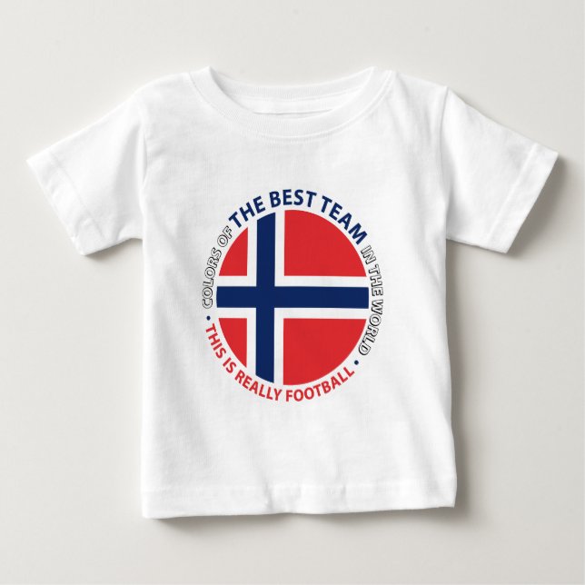 T-shirt Pour Bébé Norge Norway Art Shield (Devant)