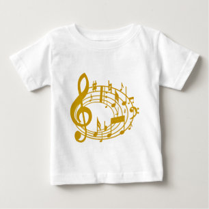 T-shirt Pour Bébé Notes de Gold_