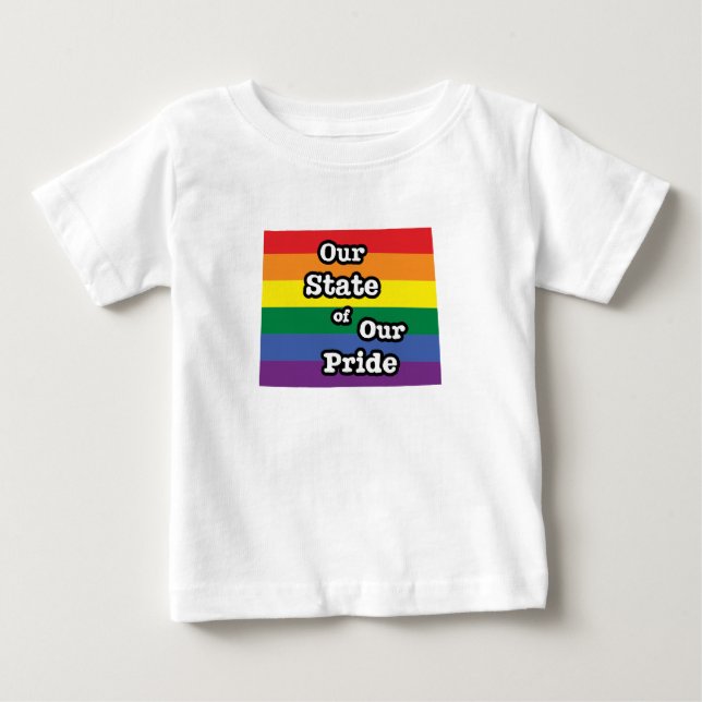 T-shirt Pour Bébé Notre État de notre fierté| Wyoming (Devant)