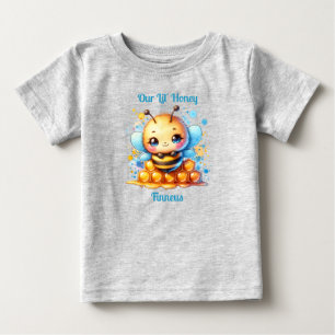 T-shirt Pour Bébé Notre Lil' Honey   Miel abeille thème Personnalisé