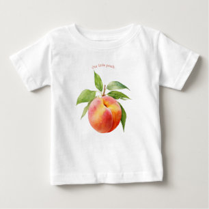 T-shirt Pour Bébé Notre petit pêche à l'aquarelle