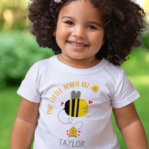 T-shirt Pour Bébé Notre Petite Abeille Mignonne Kawaii Genre Neutre