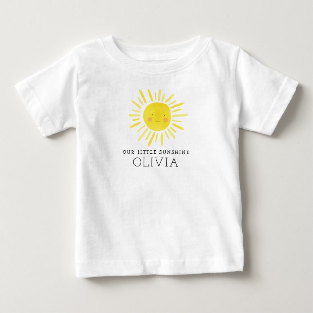 T-shirt Pour Bébé Notre petite fête d'anniversaire Sunshine  (Devant)