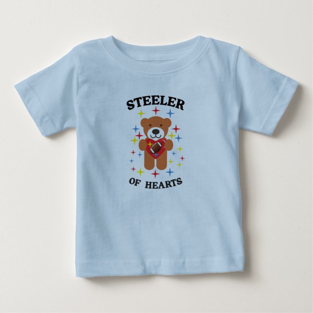 T-shirt Pour Bébé Nounours de coeurs ours en peluche football (Devant)
