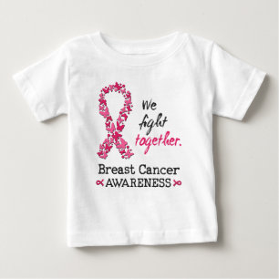 T-shirt Pour Bébé Nous luttons ensemble contre le cancer du sein