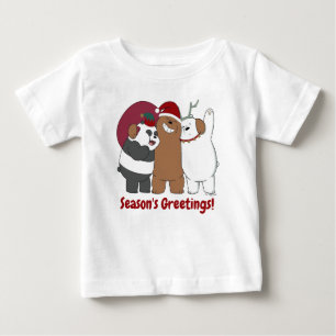 T-shirt Pour Bébé Nous Ours Nus - Bonnes Fêtes