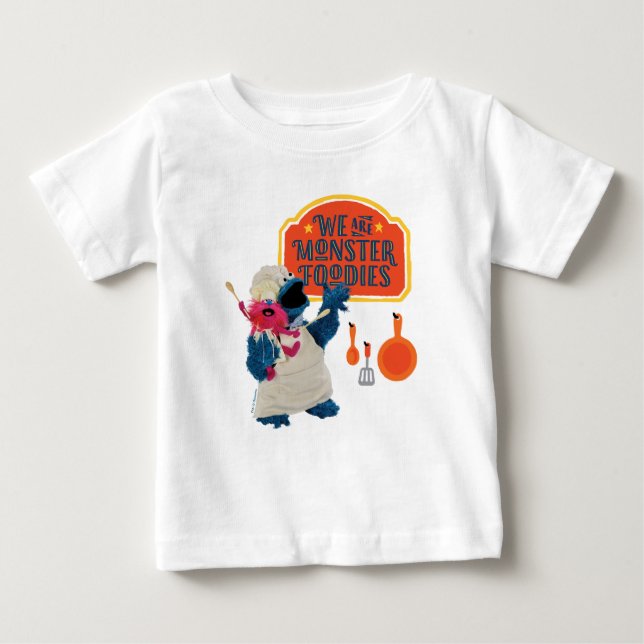 T-shirt Pour Bébé Nous sommes les gourmands du monstre (Devant)