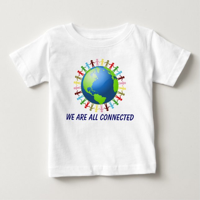 T-shirt Pour Bébé Nous sommes tous connectés chemise (Devant)