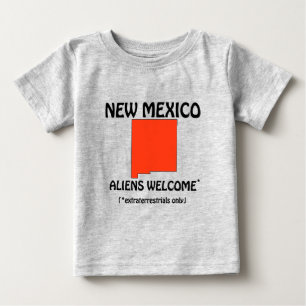 T-shirt Pour Bébé Nouveau-Mexique - Les Aliens Sont les Bienvenus